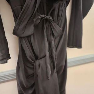 Stunning Prada wrap flowy gorge detail dress size 46
